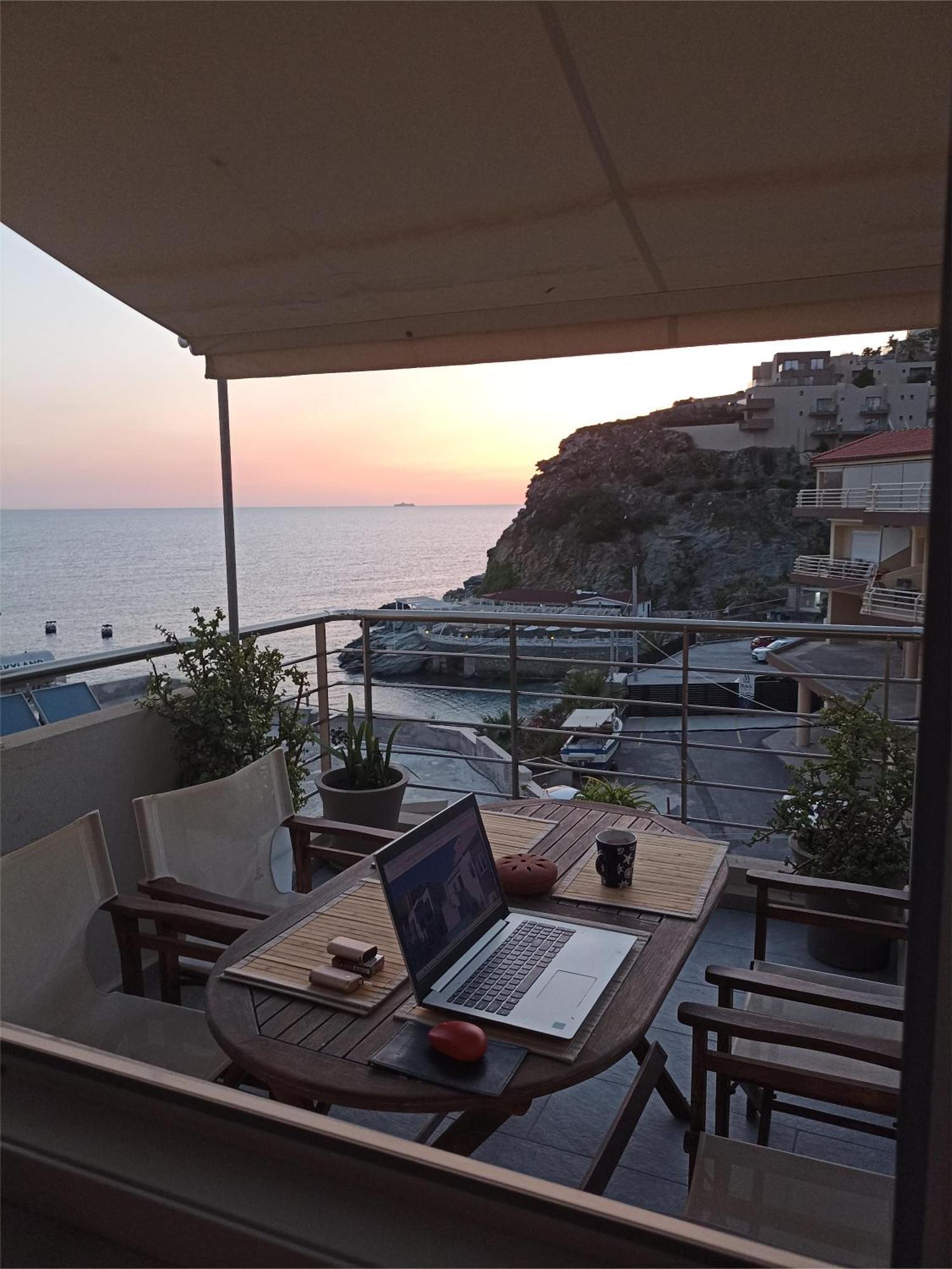 Popis Sea View Apartments Agia Pelagia  Bagian luar foto